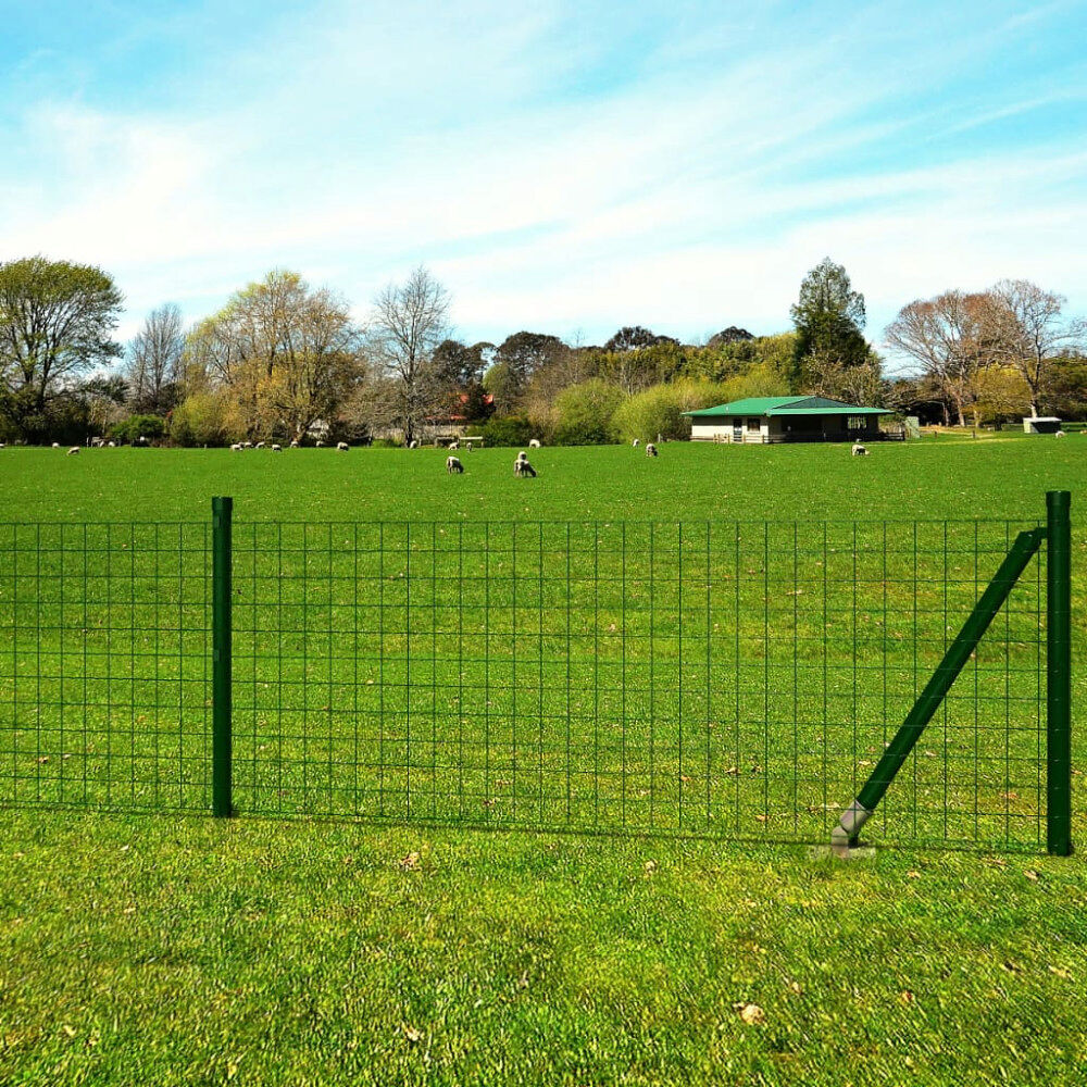 vidaXL Eurofence stål 10 x 1,0 m grön
