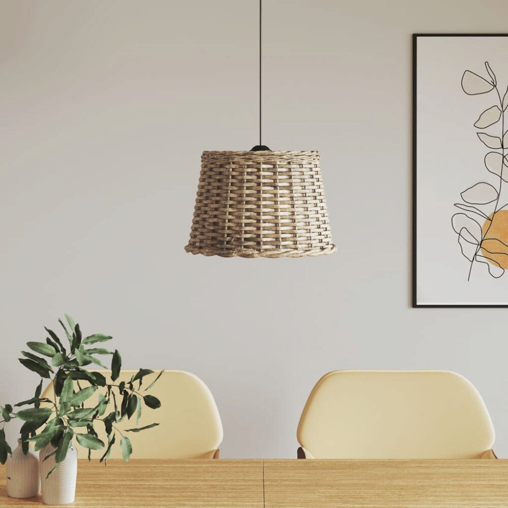 vidaXL Taklampskärm brun Ø40x26 cm korgmaterial