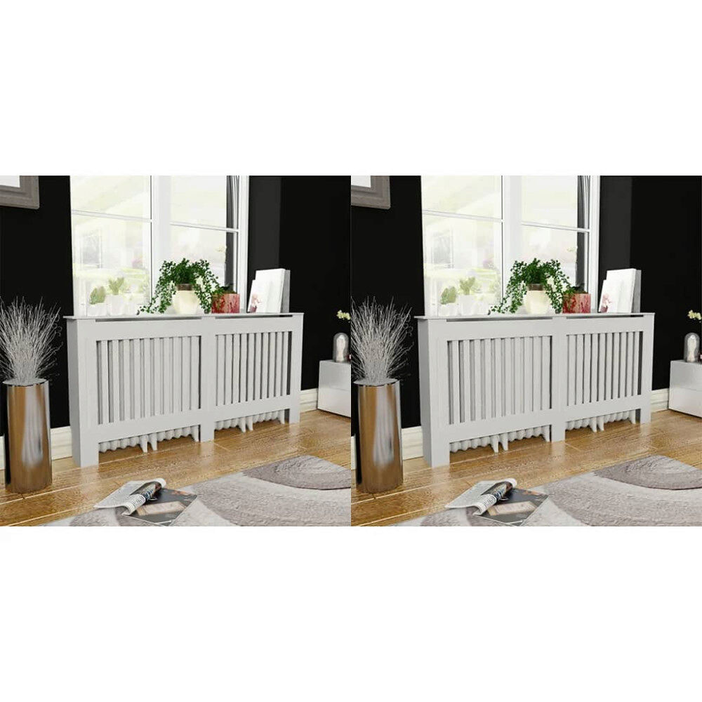 vidaXL Elementskydd 2 st MDF vit 172 cm
