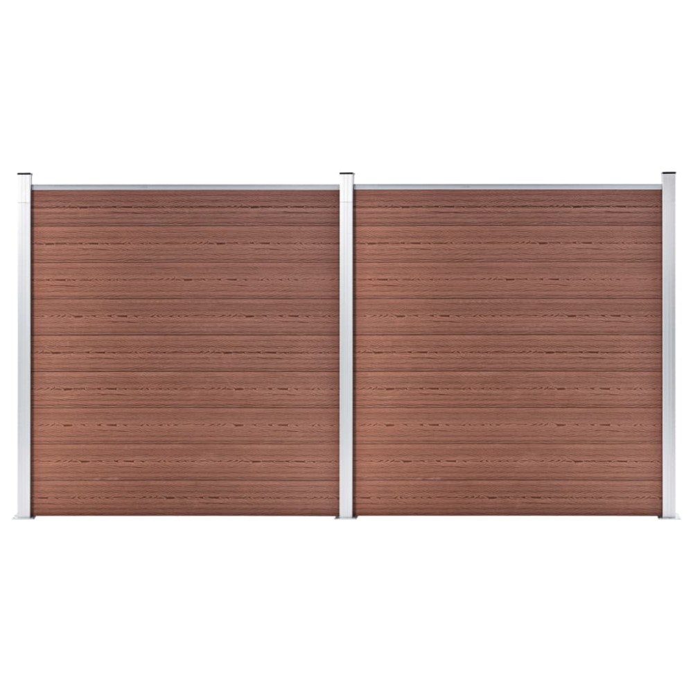 vidaXL Staketpanel WPC 353x186 cm brun
