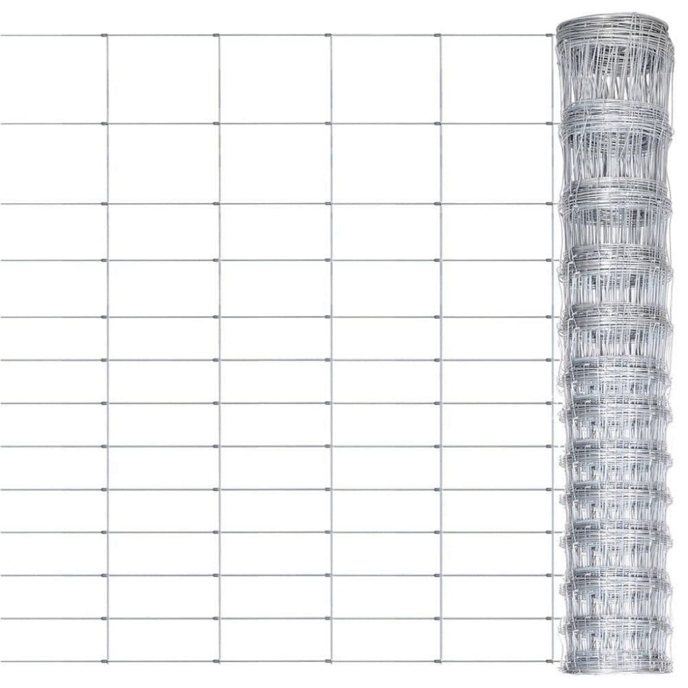 vidaXL Fårstängsel galvaniserat stål 50x1,5 m silver