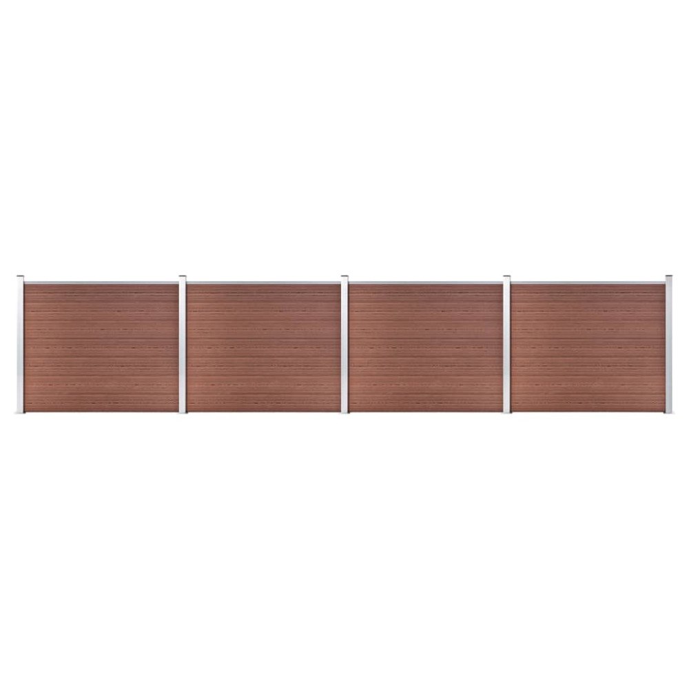 vidaXL Staketpaneler WPC 699x146 cm brun