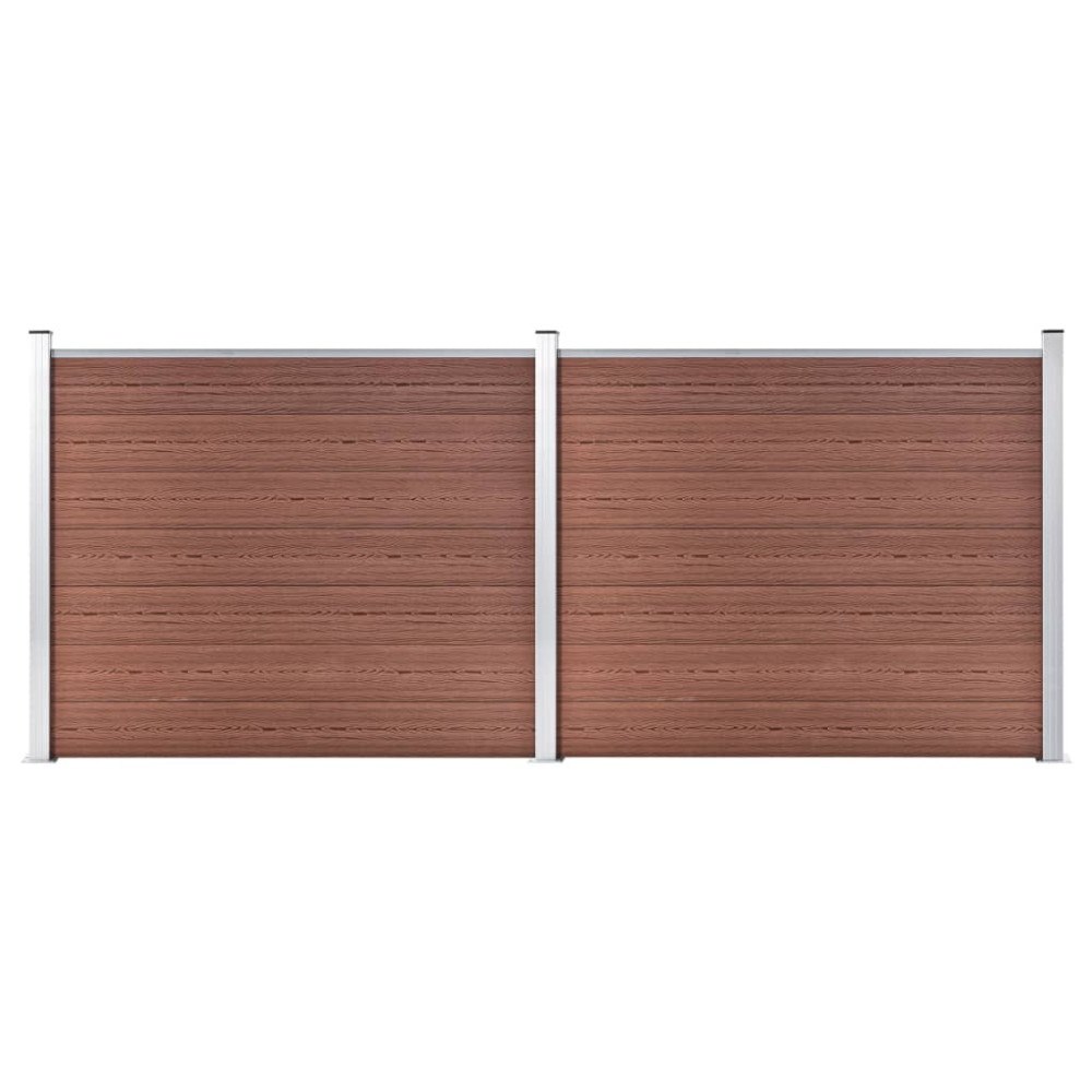 vidaXL Staketpaneler WPC 353x146 cm brun