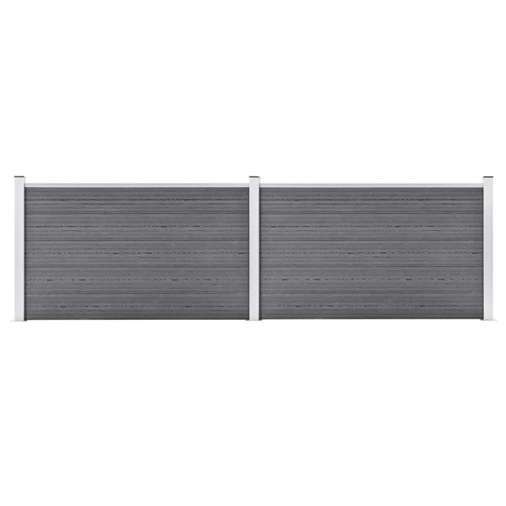vidaXL Staketpanel WPC 353x106 cm grå