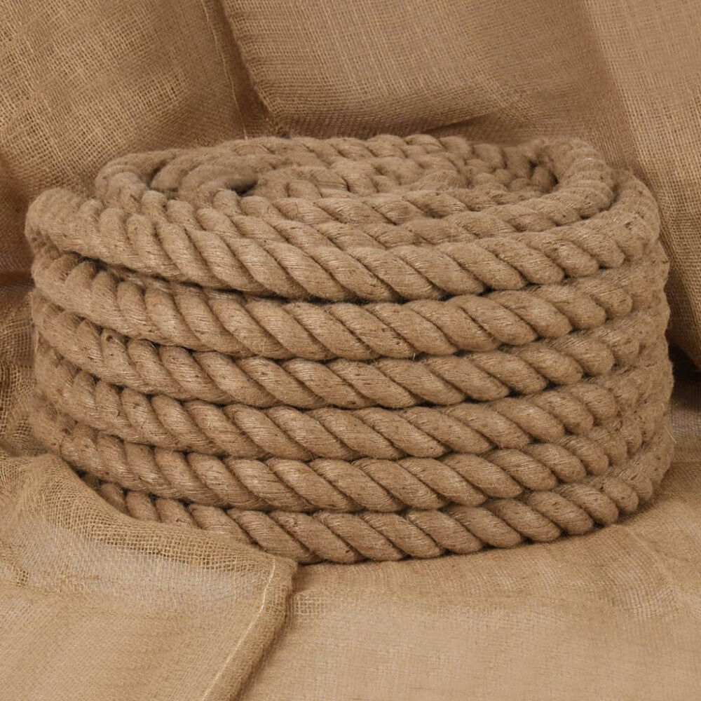 vidaXL Juterep 10 m långt 60 mm tjockt
