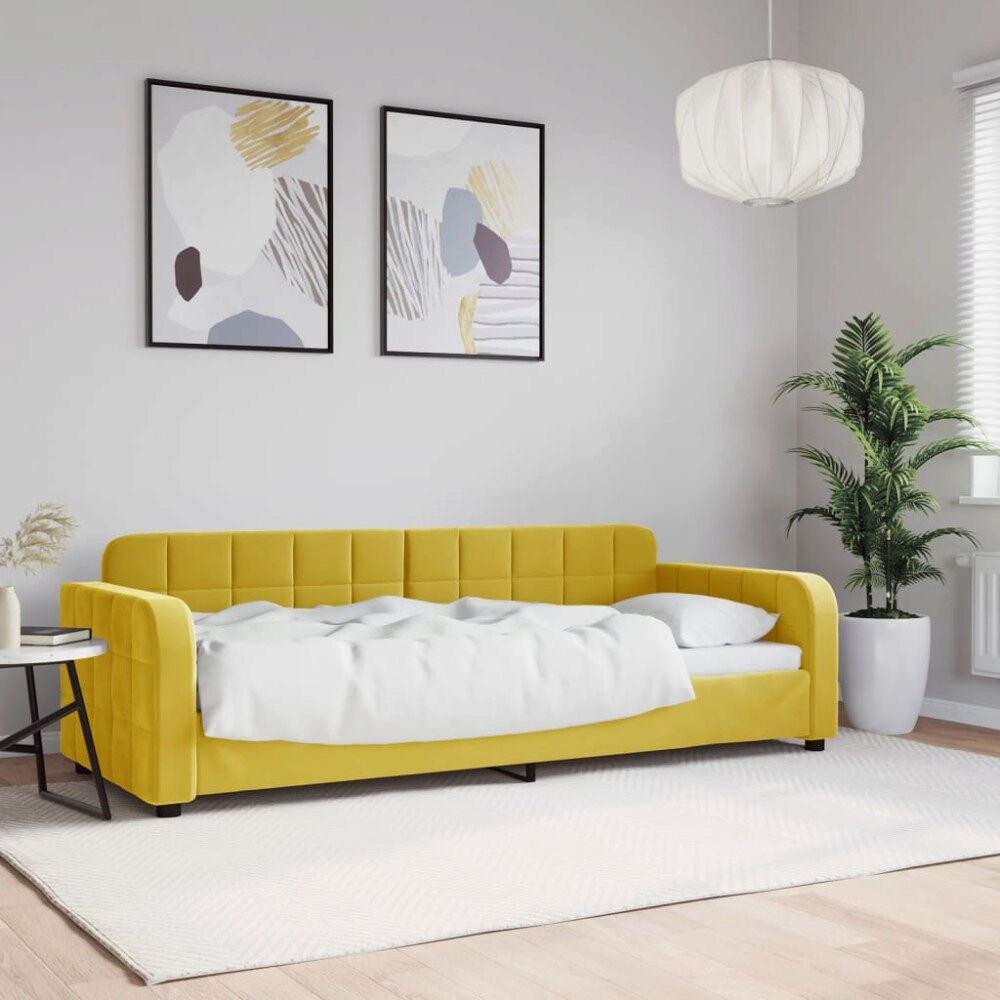 vidaXL Dagbädd gul 80x200 cm sammet