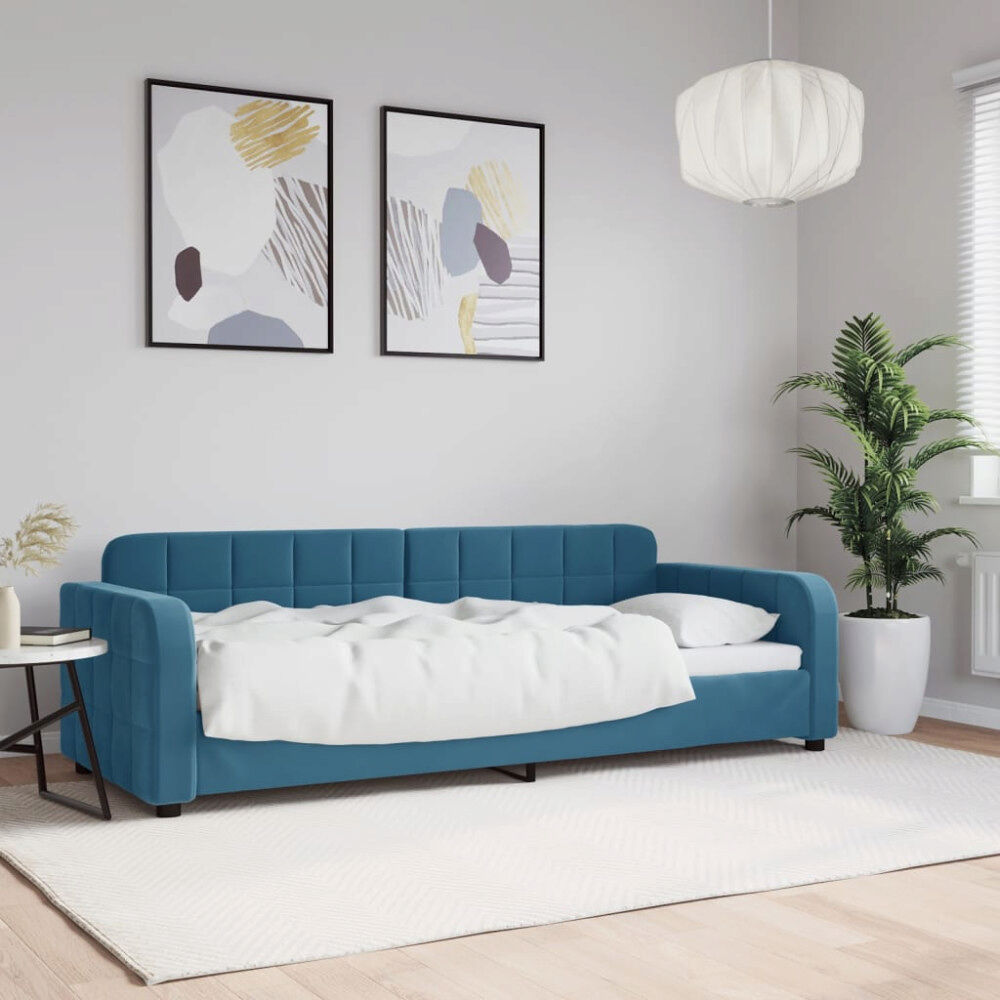 vidaXL Dagbädd blå 80x200 cm sammet