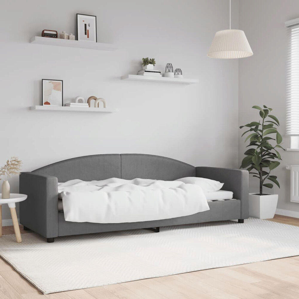 vidaXL Dagbädd mörkgrå 80x200 cm tyg