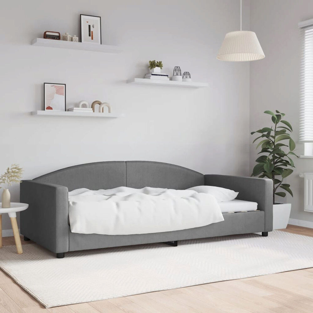 vidaXL Dagbädd mörkgrå 100x200 cm tyg