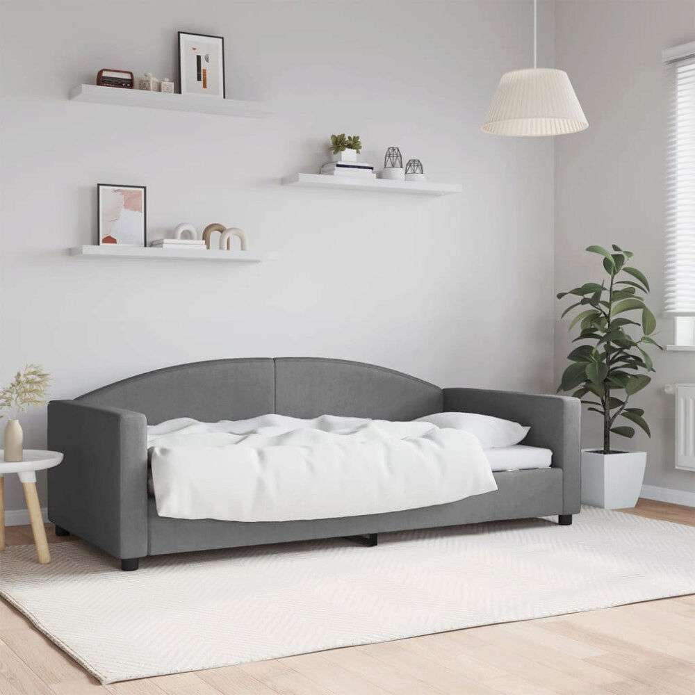 vidaXL Dagbädd mörkgrå 90x190 cm tyg