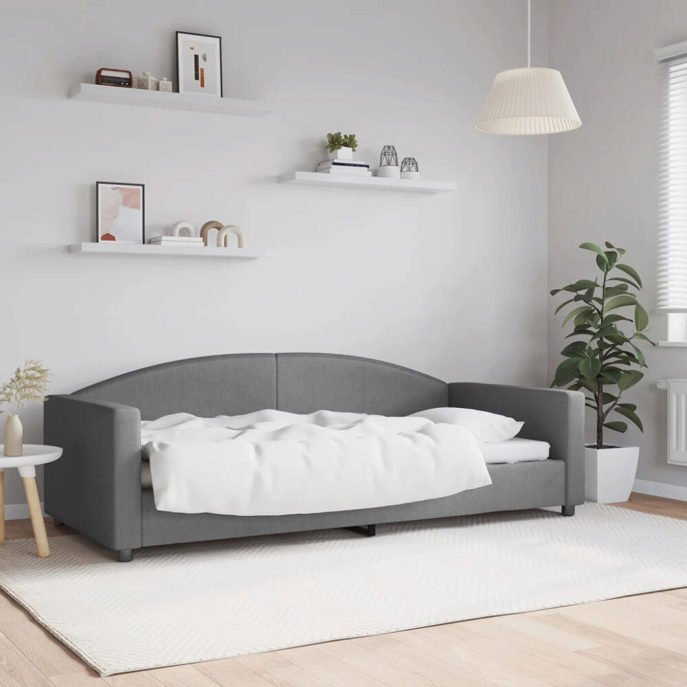 vidaXL Dagbädd mörkgrå 90x200 cm tyg