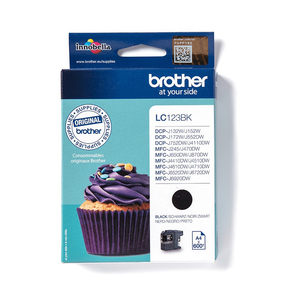 Brother Brother LC123BK bläckpatroner 1 styck Original Svart