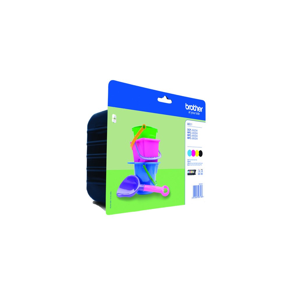Brother Brother LC-221VALBP bläckpatroner 4 styck Original Standardavkastning Fotosvart, Fotocyan, Fotomagenta