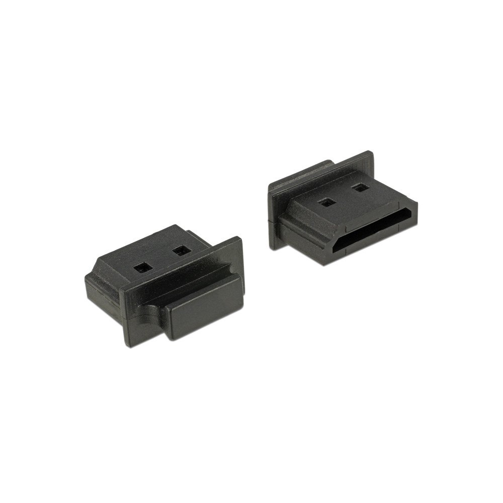 DeLOCK DeLOCK 64029 skydd för elkontakter HDMI A Svart 10 styck