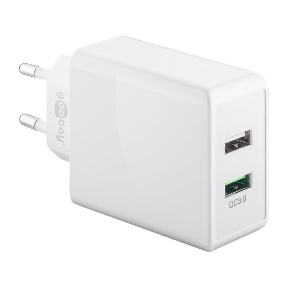 Goobay Goobay 44957 mobilladdare Digitalkamera, Hörlurar, Mobiltelefon, Smartwatch, Surfplatta Vit AC Snabb laddning inomhus