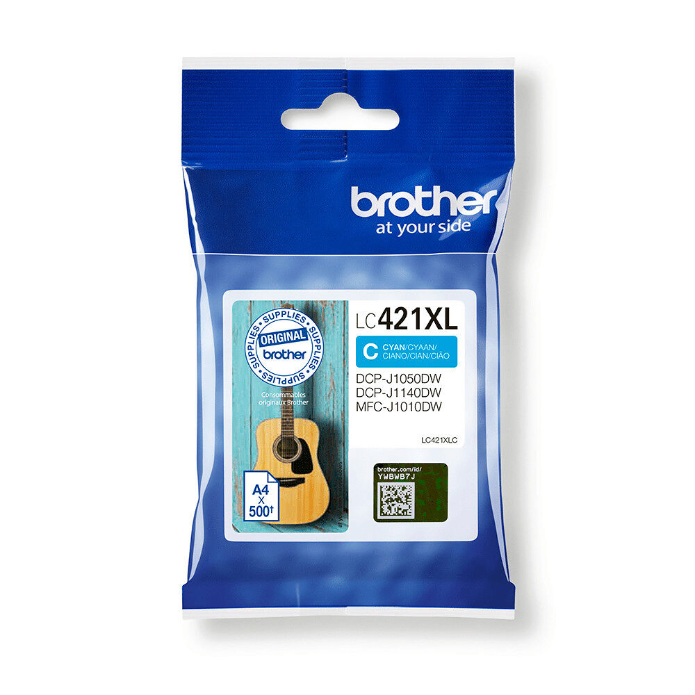 Brother Brother LC421XLC - Lång livslängd - cyan - original - bläckpatron