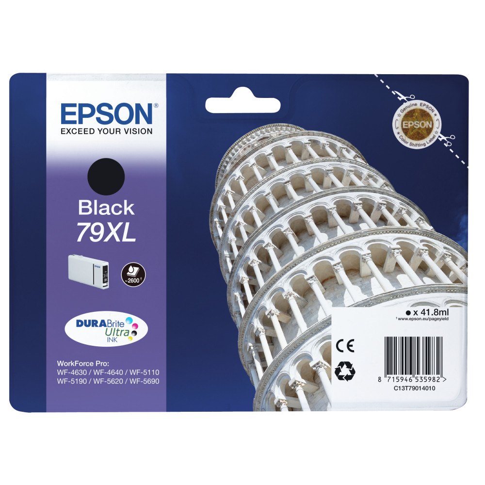 EPSON Epson Tower of Pisa Singlepack Black 79XL DURABrite Ultra Ink