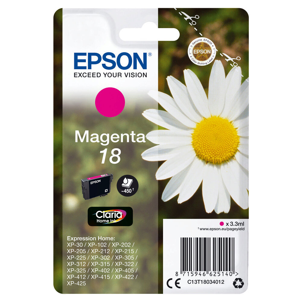 EPSON Epson Daisy Enpack magenta 18 Claria Home-bläck