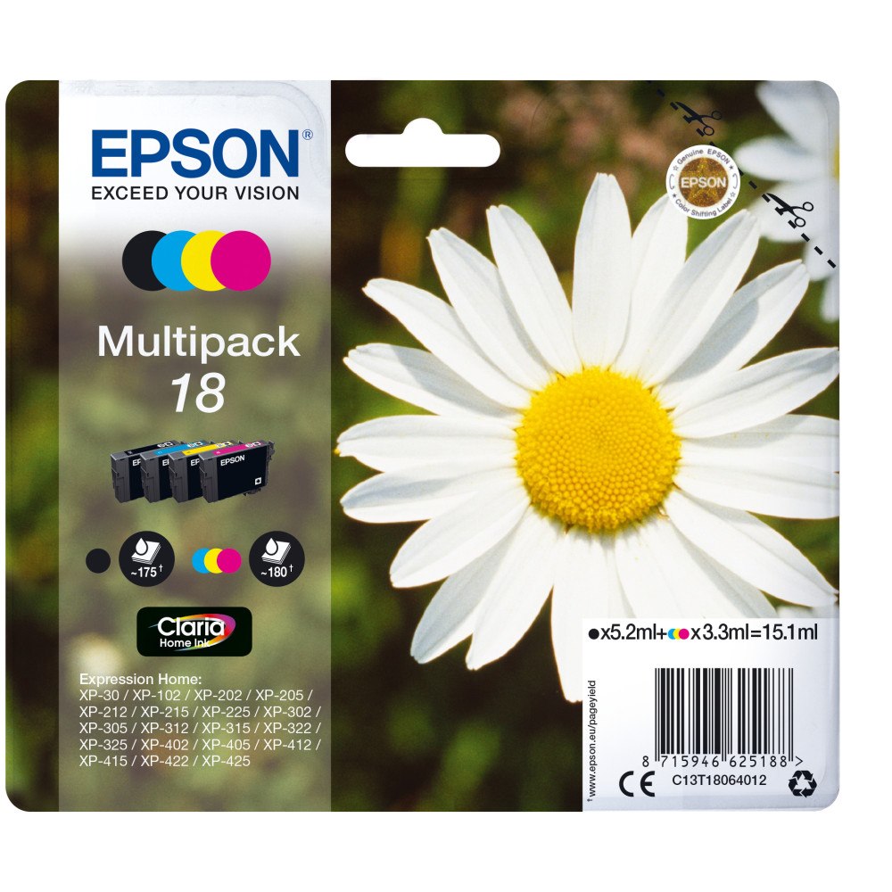 EPSON Epson Daisy Flerpack 4 färger 18 Claria Home-bläck