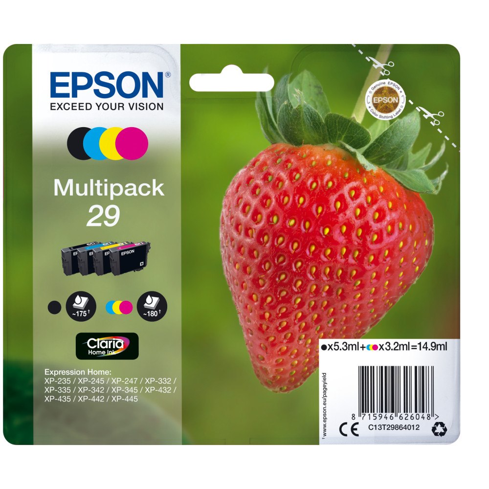 EPSON Epson Strawberry Multipack 4-colours 29 Claria Home Ink