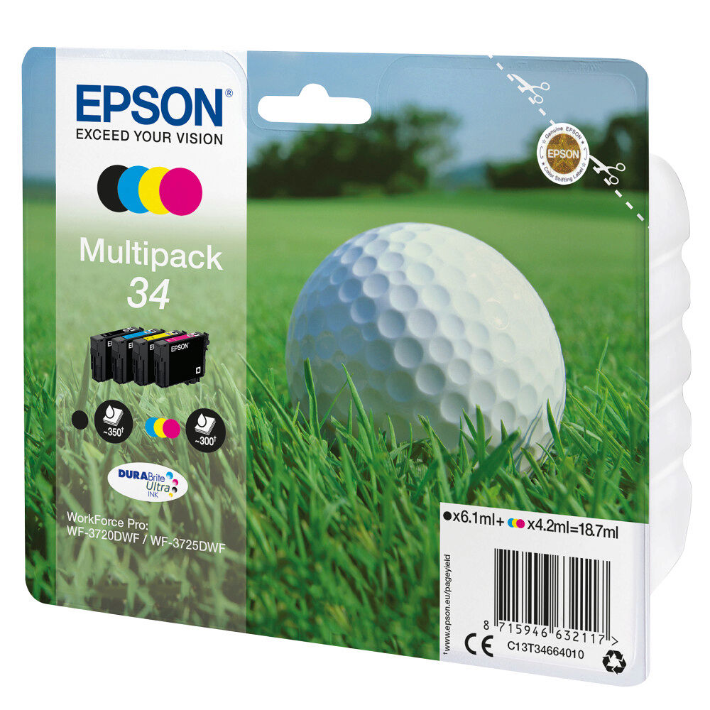 EPSON Epson Golf ball Multipack 4-colours 34 DURABrite Ultra Ink