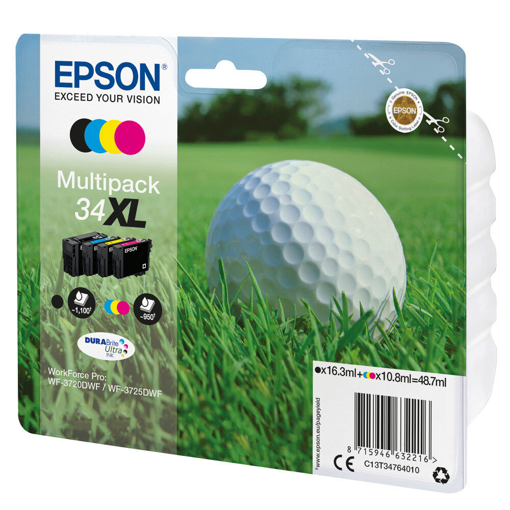 EPSON Epson Golf ball Multipack 4-colours 34XL DURABrite Ultra Ink