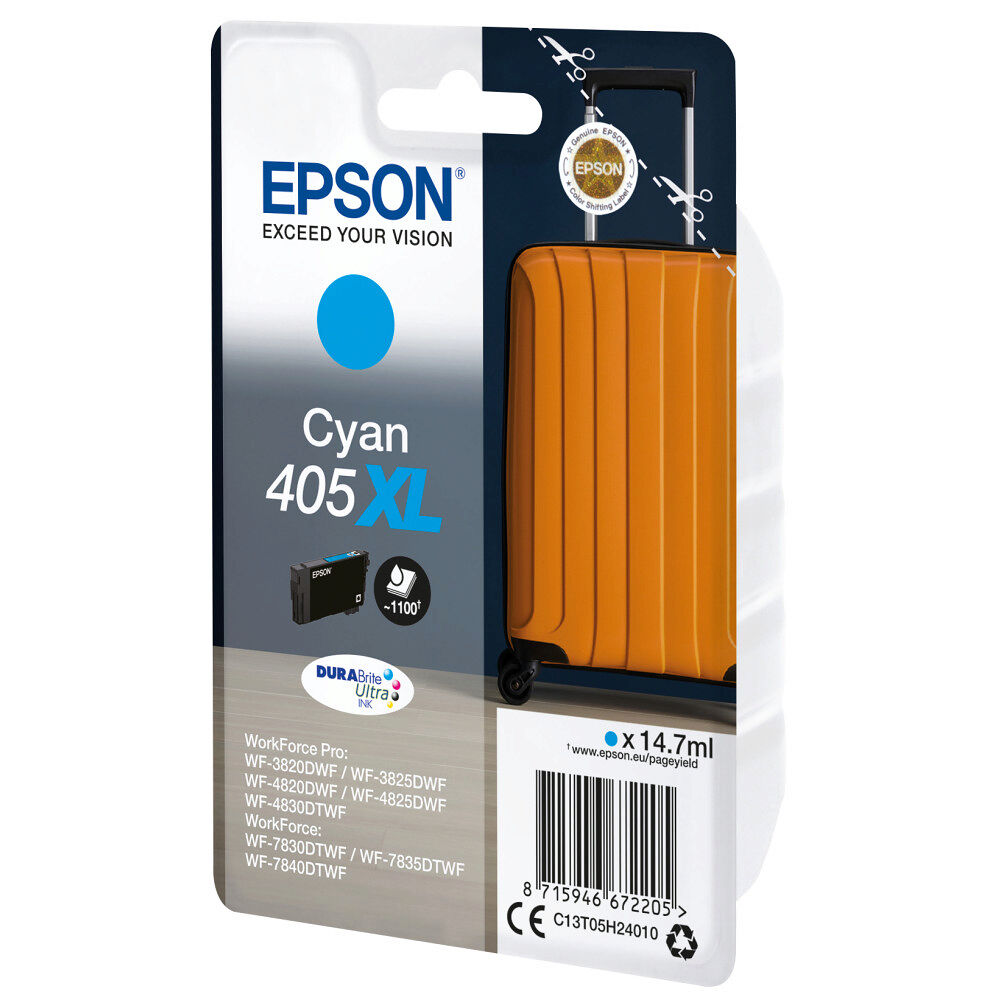 EPSON Epson Singlepack Cyan 405XL DURABrite Ultra Ink