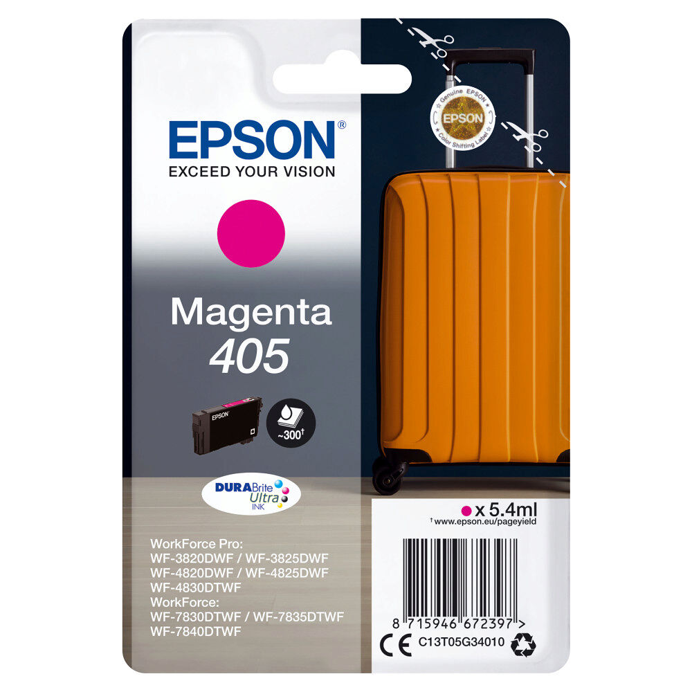 EPSON Epson Singlepack Magenta 405 DURABrite Ultra Ink