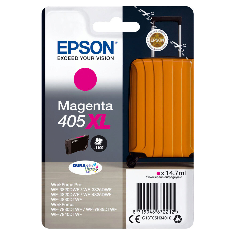 EPSON Epson Singlepack Magenta 405XL DURABrite Ultra Ink