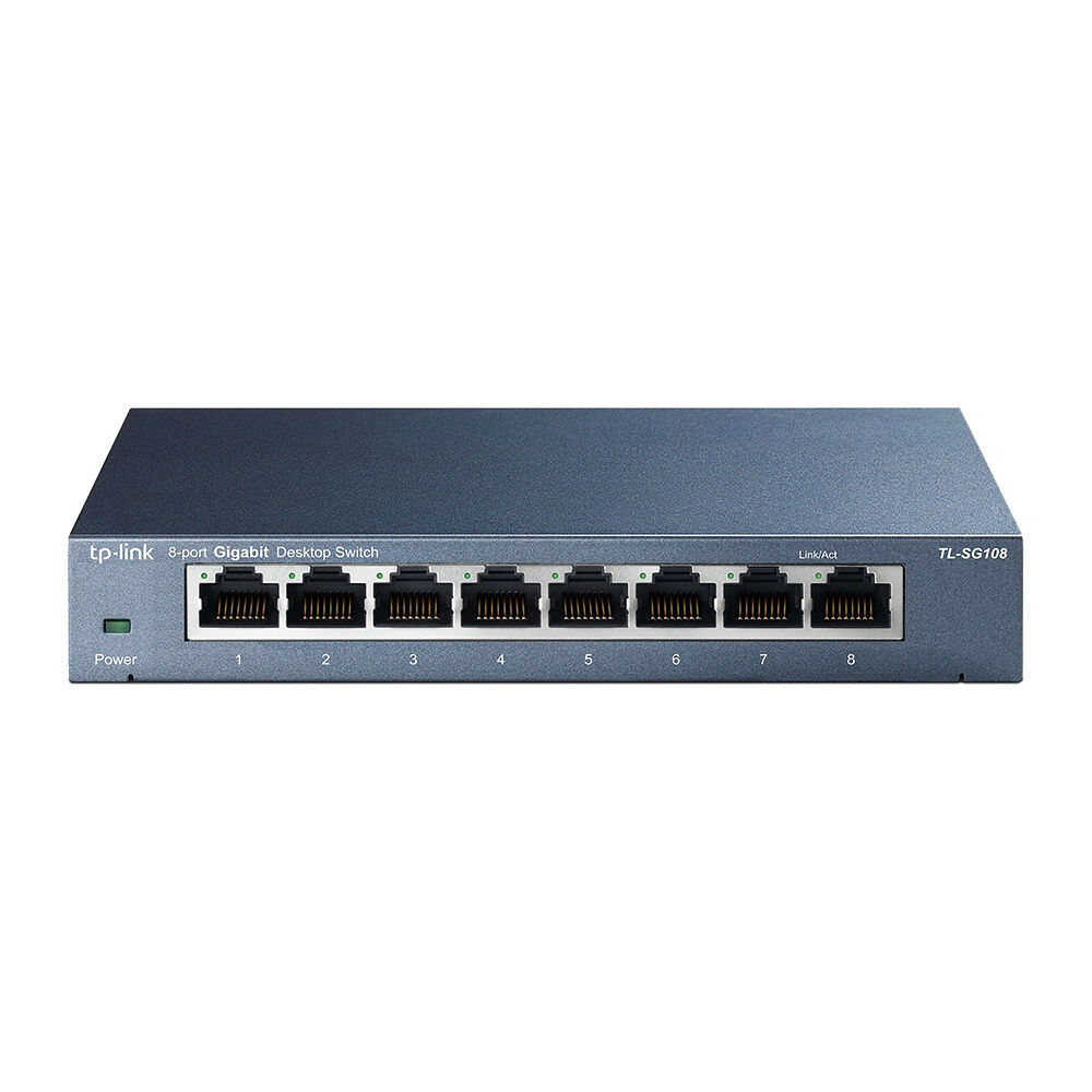 TP-LINK Technologies TP-Link TL-SG108 8-port Metal Gigabit Switch - switch - 8 portar - ohanterad