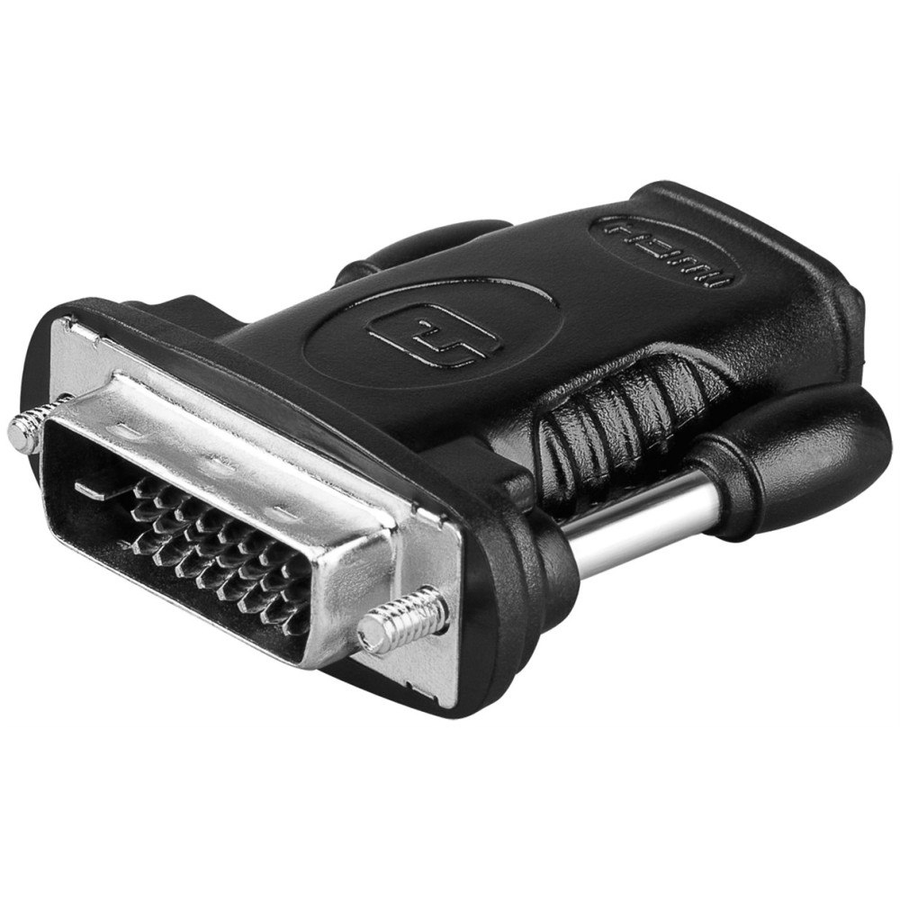 Goobay Goobay 68482 kabelomvandlare (hane/hona) HDMI 19pin F DVI-D 24+1pin M Svart
