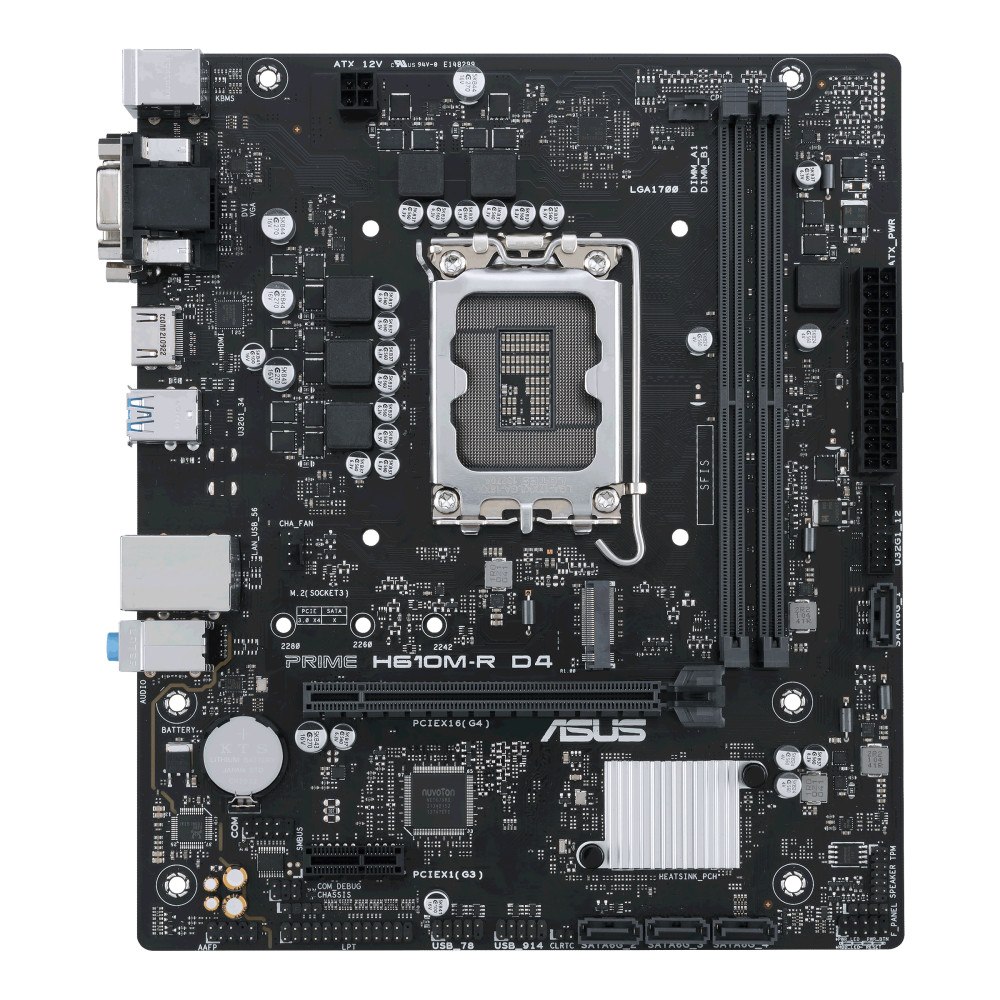 ASUSTeK COMPUTER ASUS PRIME H610M-R D4 Intel H610 LGA 1700 micro ATX