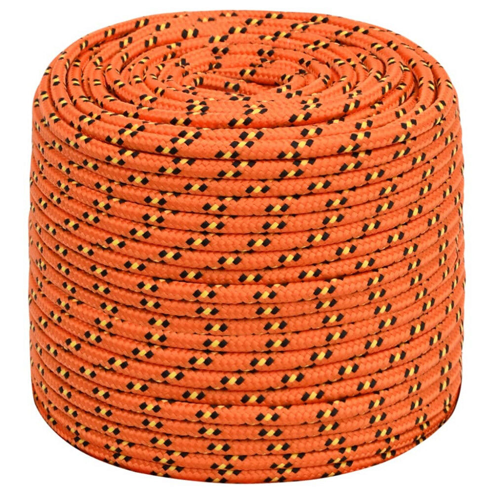 vidaXL Båtlina orange 10 mm 50 m polypropylen