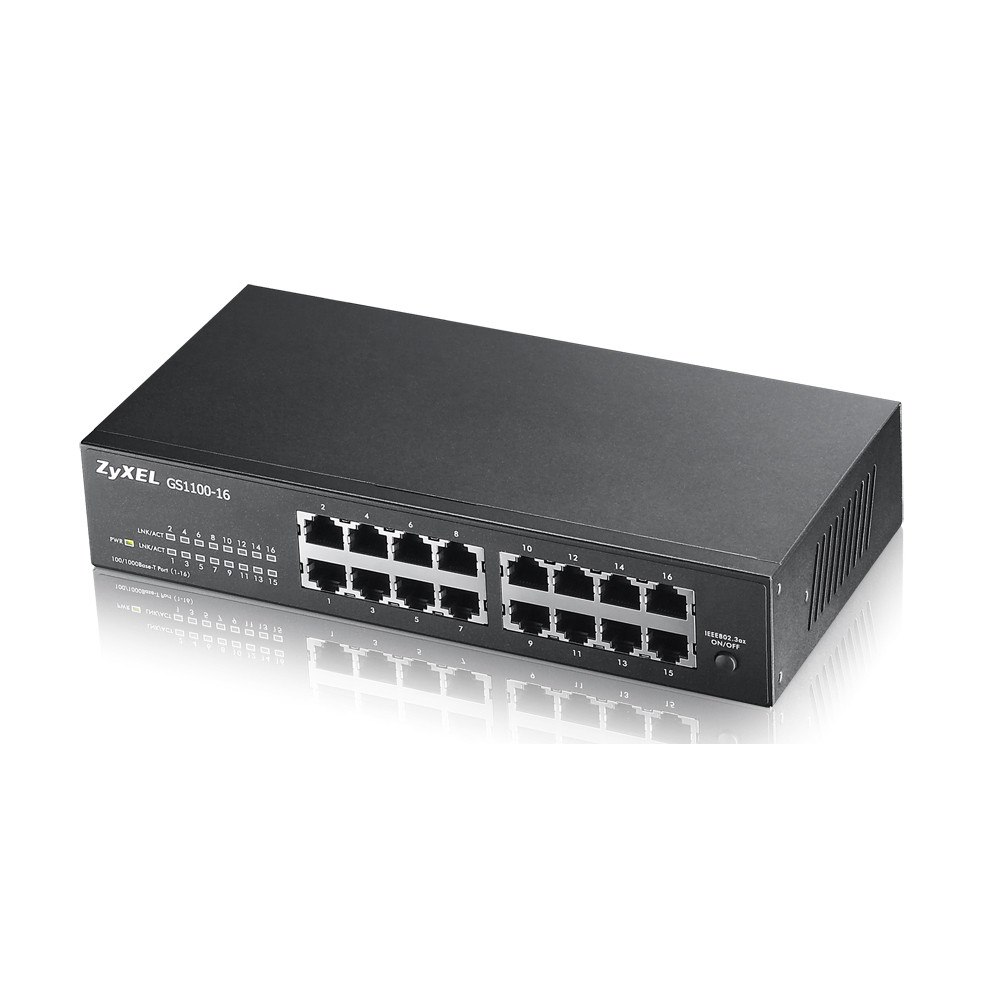 ZyXEL Communications Zyxel GS1100-16 Ohanterad Gigabit Ethernet (10/100/1000)