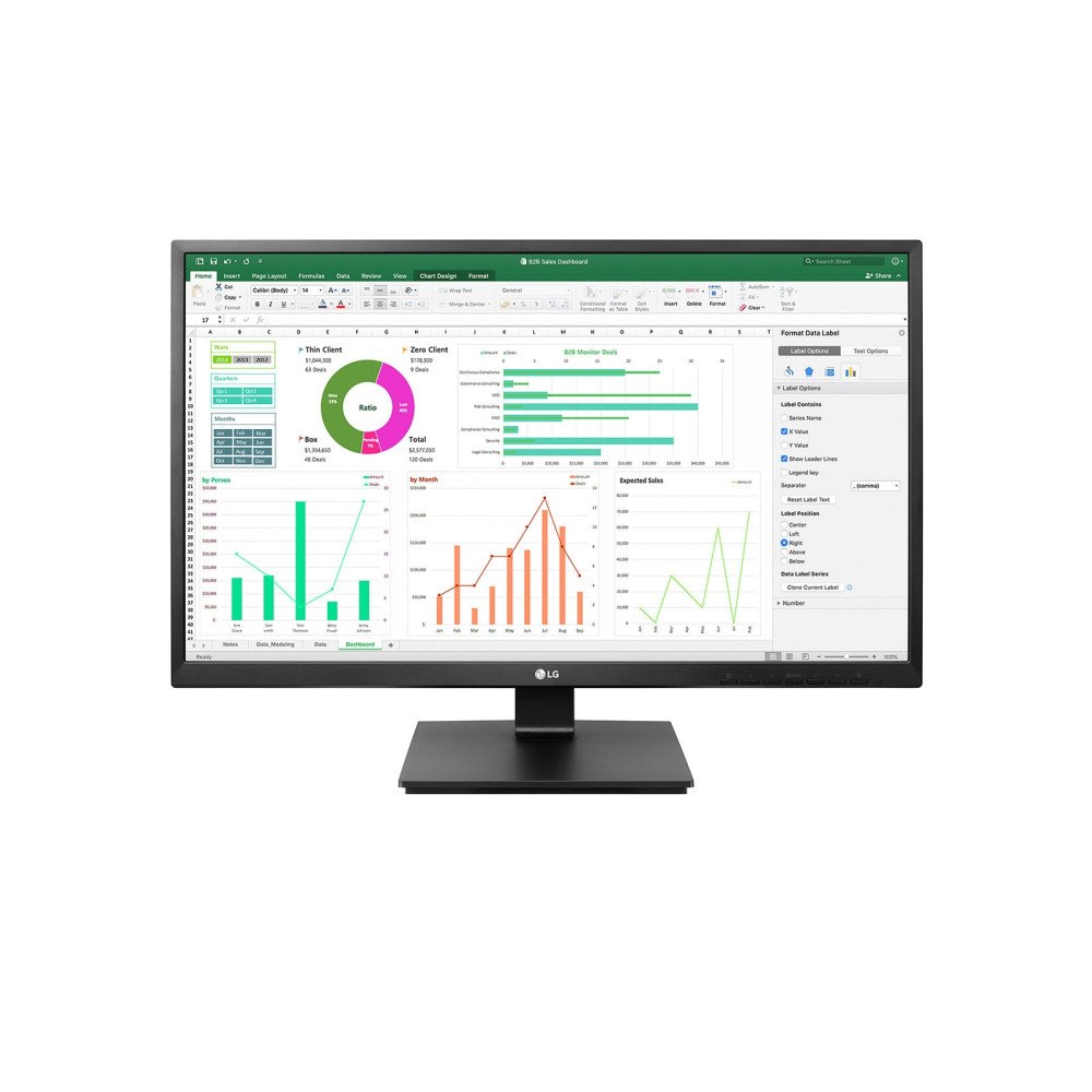 LG Electronics LG 27BN55UP-B platta pc-skärmar 60,5 cm (23.8") 1920 x 1080 pixlar Full HD Svart