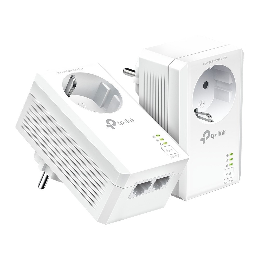 TP-LINK Technologies TP-Link TL-PA7027P KIT PowerLine-nätverksadapter 1000 Mbit/s Nätverksansluten (Ethernet) Vit 2 styck