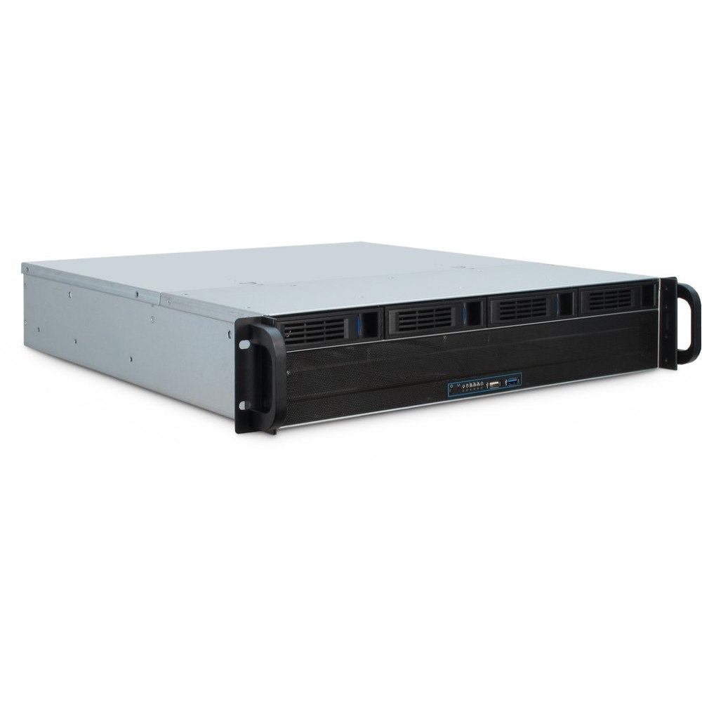 Inter-Tech Elektronik Handels Inter-Tech 2U 2404L S-ATA Ställning Svart, Grå