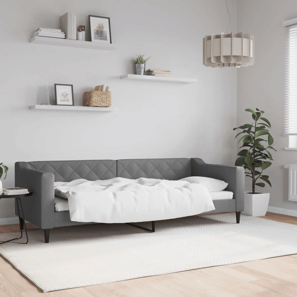 vidaXL Dagbädd mörkgrå 80x200 cm tyg