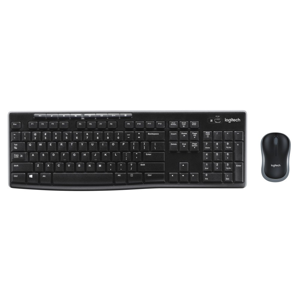 Logitech Logitech Wireless Combo MK270 tangentbord Mus inkluderad RF Trådlös QWERTY Nordic Svart