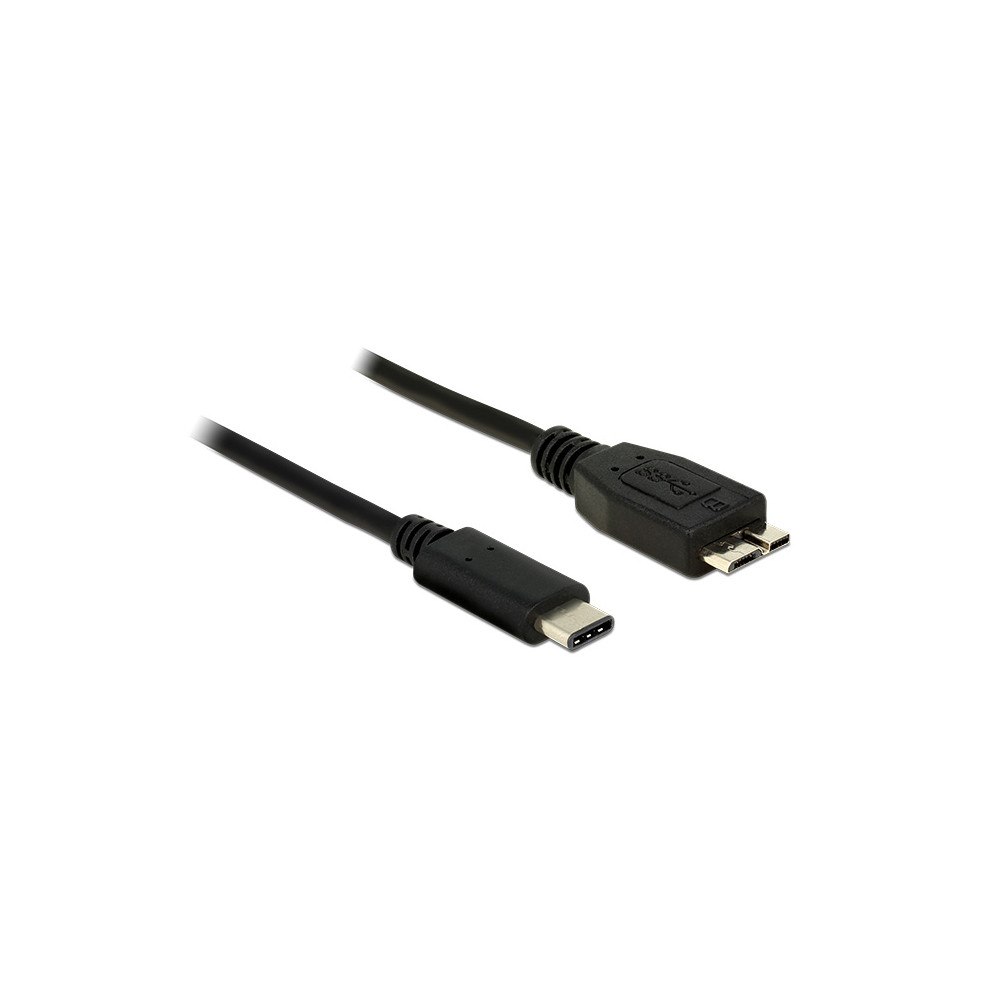 DeLOCK DeLOCK 1m USB 3.1 USB-kablar USB 3.2 Gen 2 (3.1 Gen 2) USB C Micro-USB B Svart