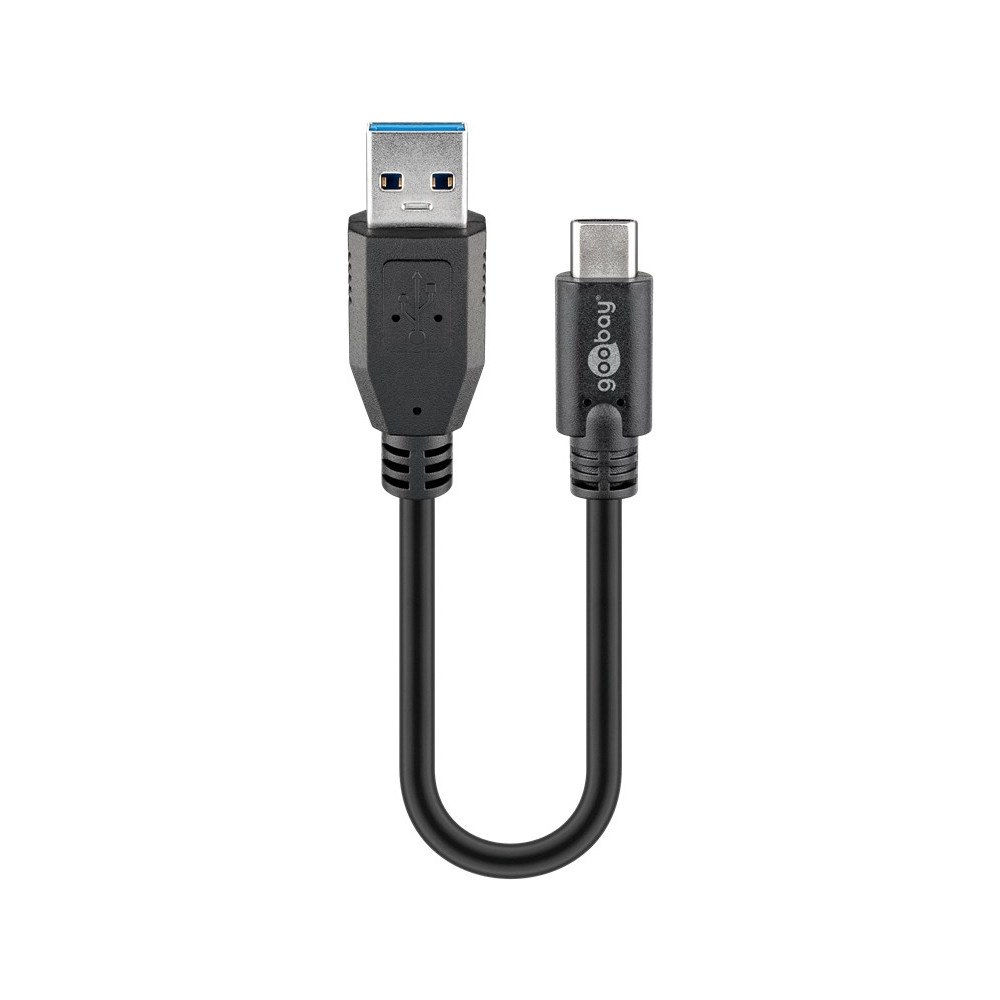 Goobay Goobay 45247 USB-kablar 0,15 m USB 3.2 Gen 1 (3.1 Gen 1) USB A USB C Svart