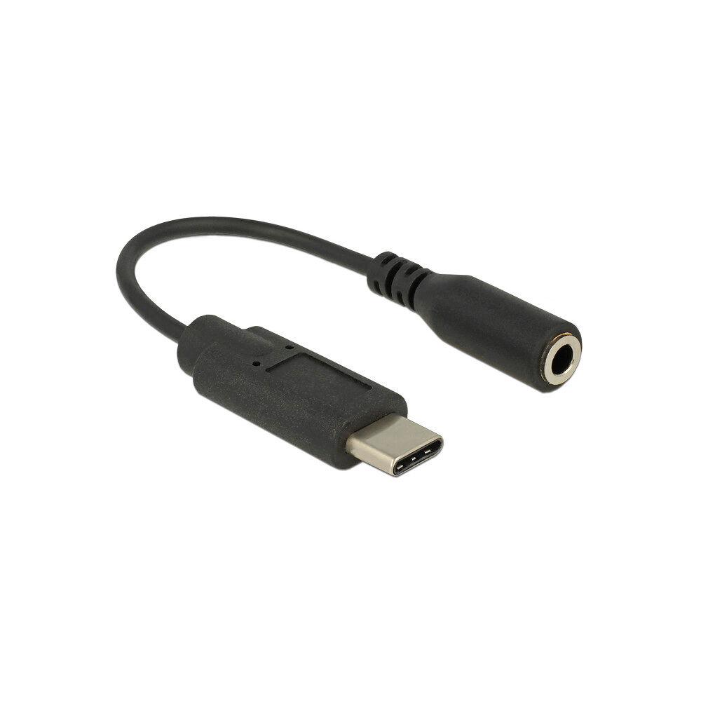 DeLOCK DeLOCK 65842 mobiltelefonkablar Svart 0,14 m USB C 3,5mm