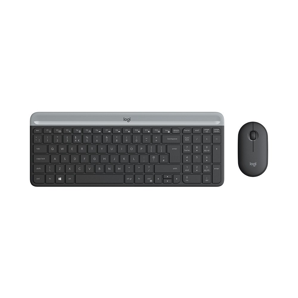 Logitech Logitech MK470 tangentbord Mus inkluderad RF Trådlös QWERTY Nordic grafit