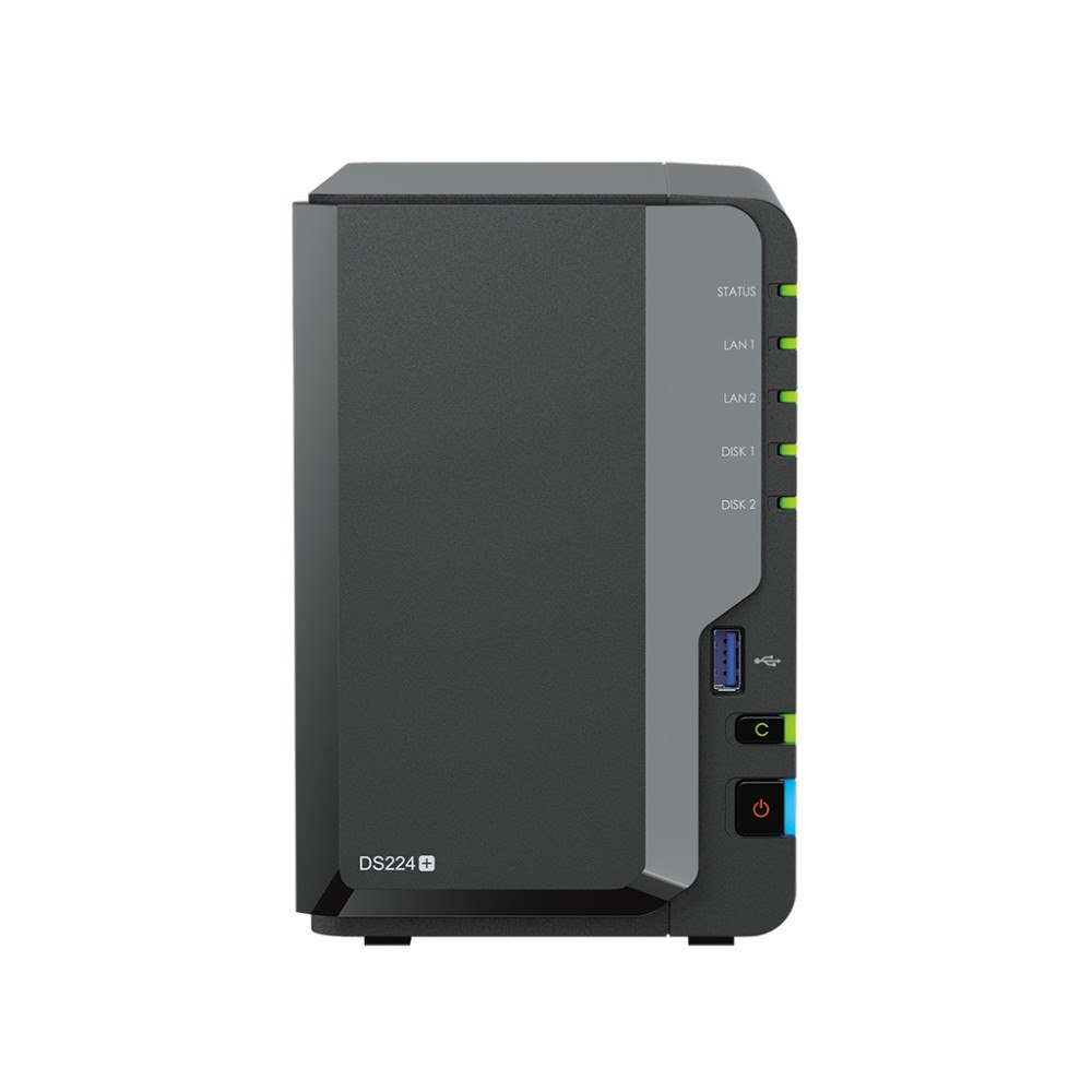 Synology Synology DiskStation DS224+ NAS- & lagringsservrar Skrivbord Nätverksansluten (Ethernet) Svart J4125