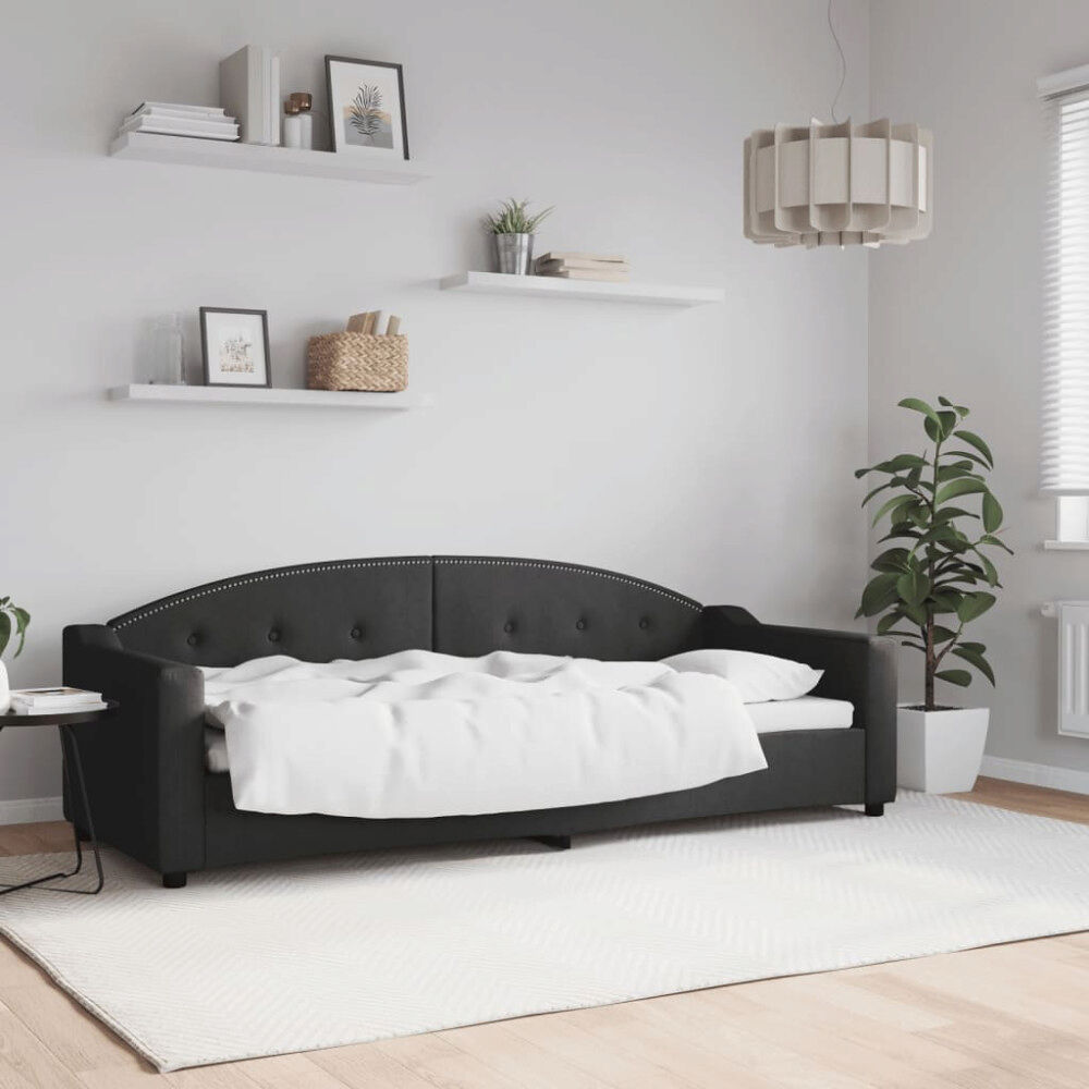 vidaXL Dagbädd svart 80x200 cm tyg