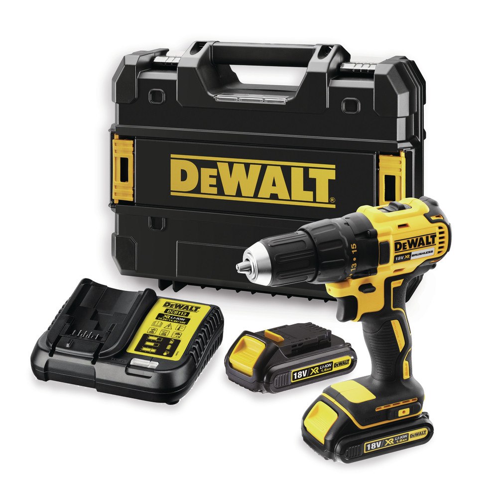 DeWalt DeWALT DCD777S2T-QW borr 1750 RPM utan nyckel 1,5 kg Svart, Gul
