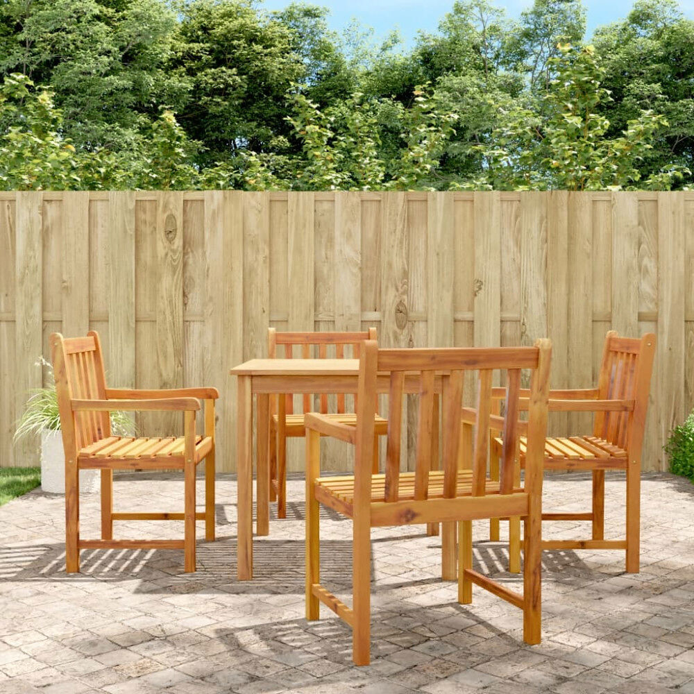 vidaXL Trädgårdsstolar 4 st 56x55,5x90 cm massivt akaciaträ