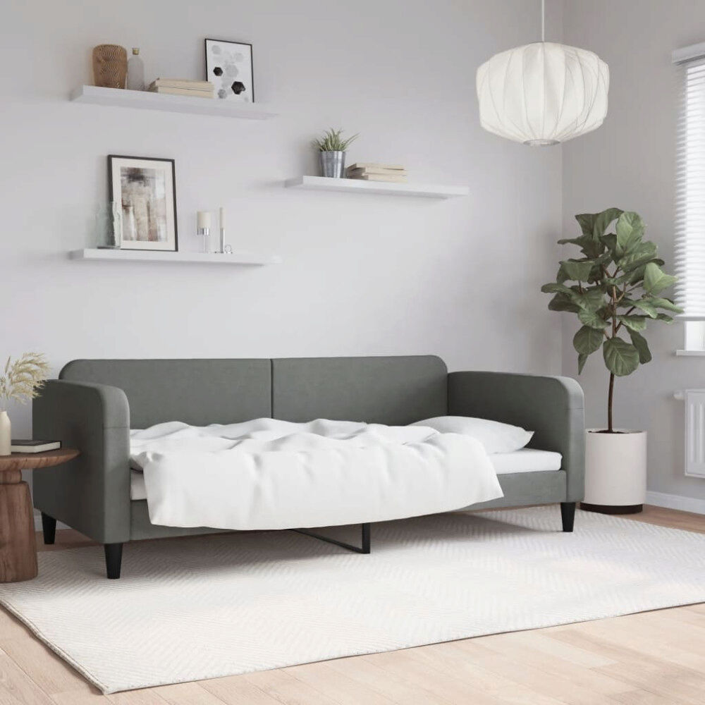 vidaXL Dagbädd mörkgrå 90x200 cm tyg