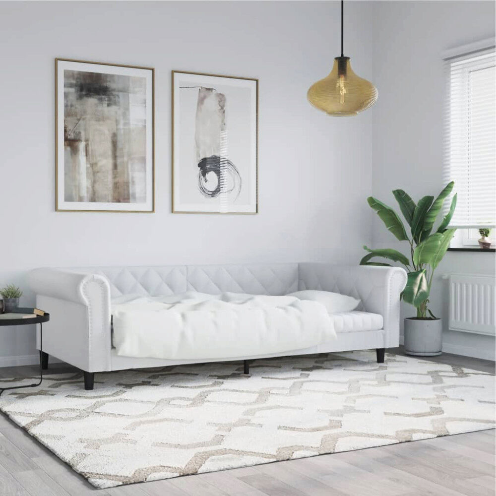 vidaXL Dagbädd vit 90x200 cm konstläder