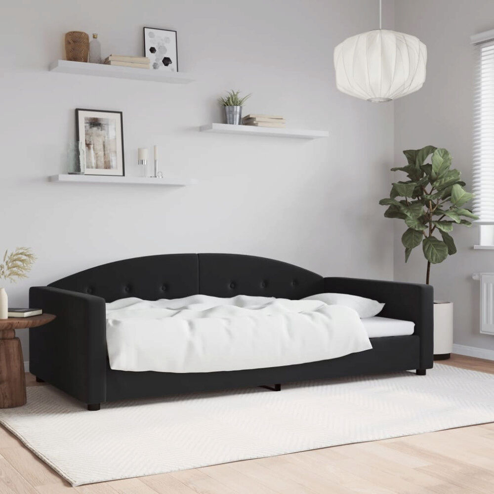 vidaXL Dagbädd svart 100x200 cm sammet